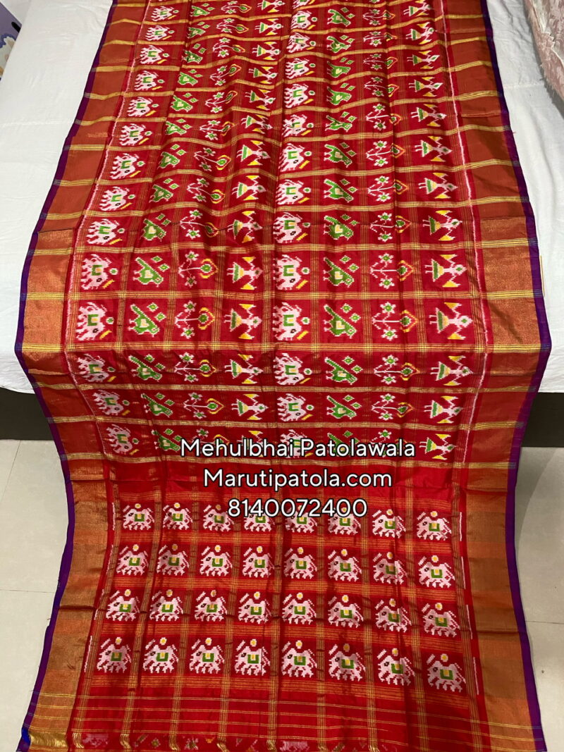 Pure Silk Rajkot Patola Saree - Image 4