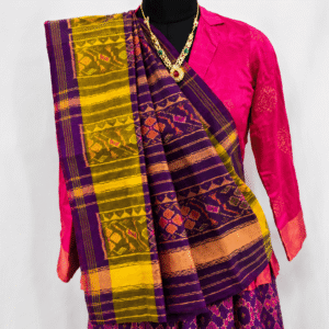 Majanta Purple Shades Traditional Design Single ikkat Patola Saree