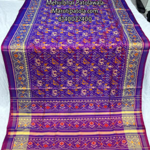 LOVENDER COLOUR TRADITIONAL NARIKUNJ DESIGN PATOLA SAREE