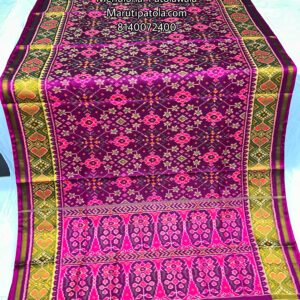 Wine Colour Traditional Design Patola Saree