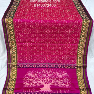 WINE & PINK COLOUR TRADITIONAL WITH DESIGNER PALLU PATOLA SAREE