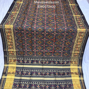 BLACK COLOUR TRADITIONAL PANBHAT DESIGN PATOLA SAREE