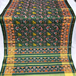 GREEN HEAVY WORK FIGURE TRADITIONAL DESIGN PATOLA SAREE