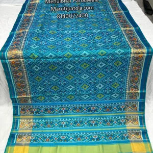 Tarquise blue Panchanda Desgin Traditional Patola Saree