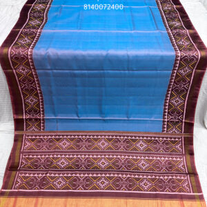 PASTEL COLOUR PLAIN WITH PATOLA BORDER & BLOUSE DESIGN SINGLE IKKAT PATAN PATOLA SAREE