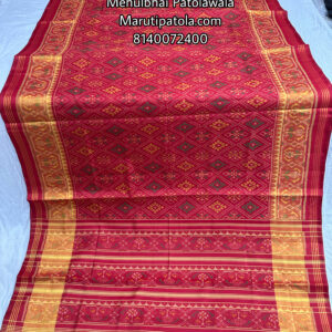 MAROON RED TRADITIONAL PANBHAT DESIGN PATOLA SAREE